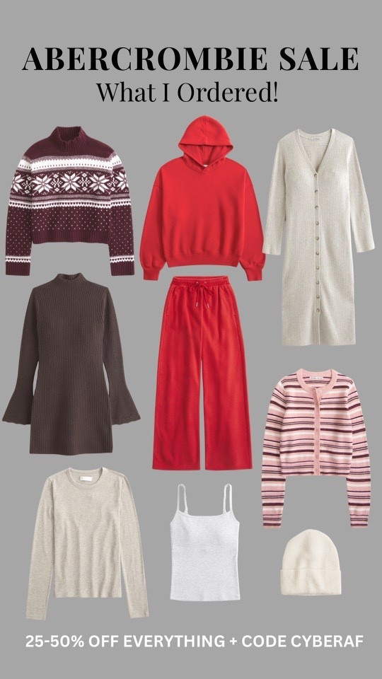Abercrombie Black Friday Sale✨ use code CYBERAF for extra savings!

Here’s what I ordered 🛒

#LTKSaleAlert #LTKCyberWeek #LTKFindsUnder100