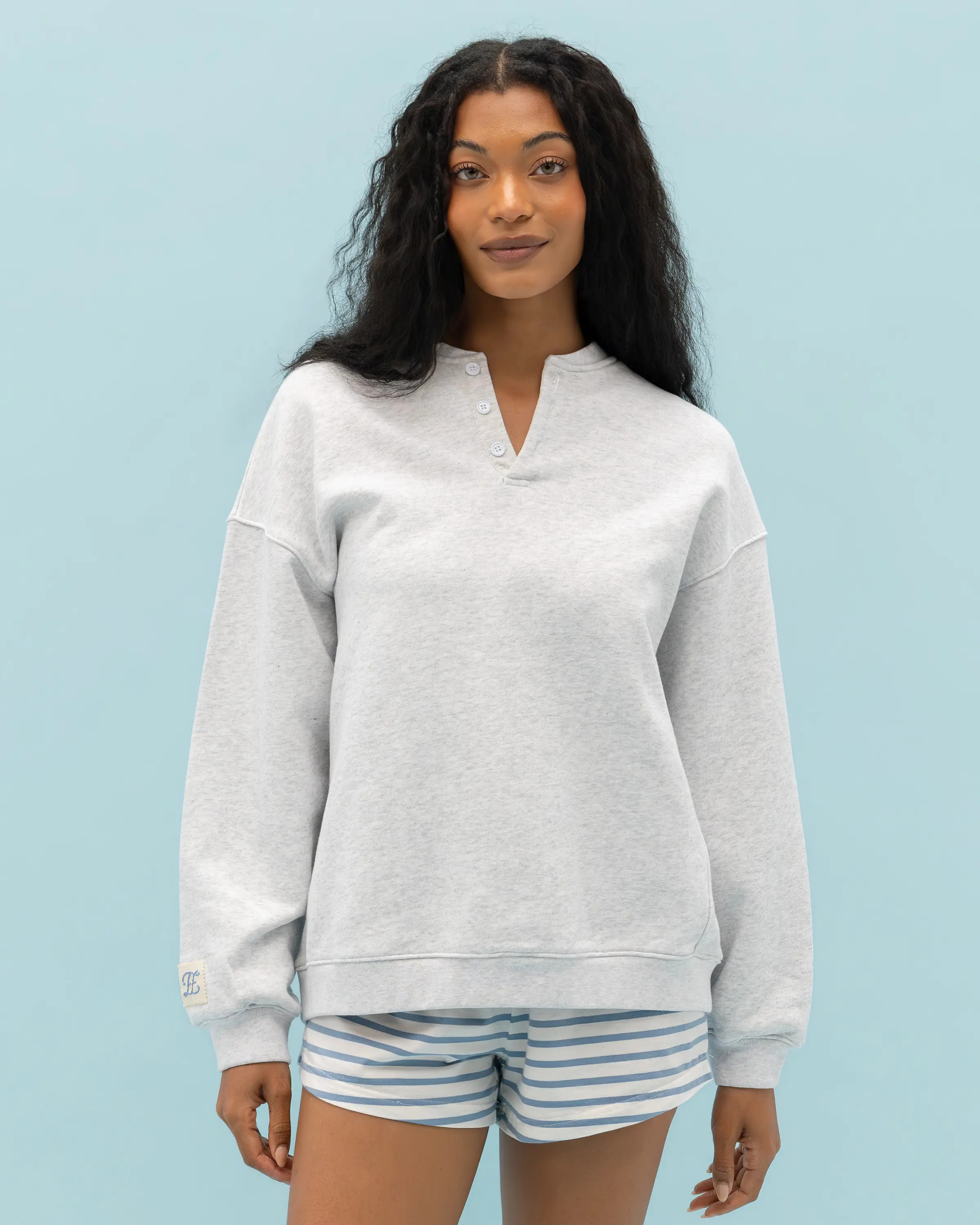 Go-To Sweatshirt in Light Ash Grey | Eleven Eleven
