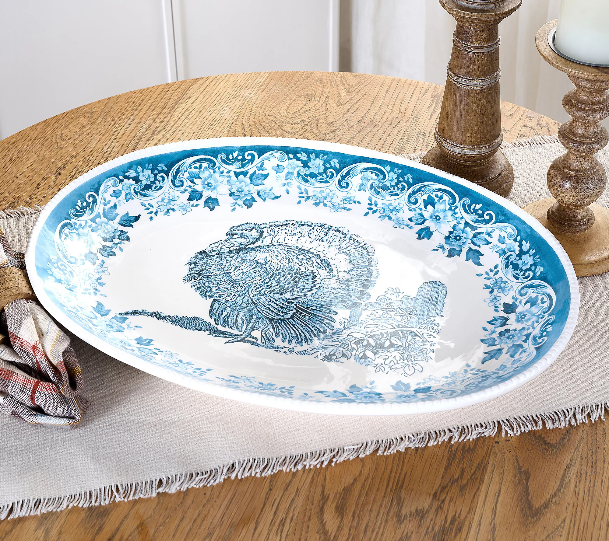 As Is Cozy Cottage by Liz Marie Ceramic Platter | QVC