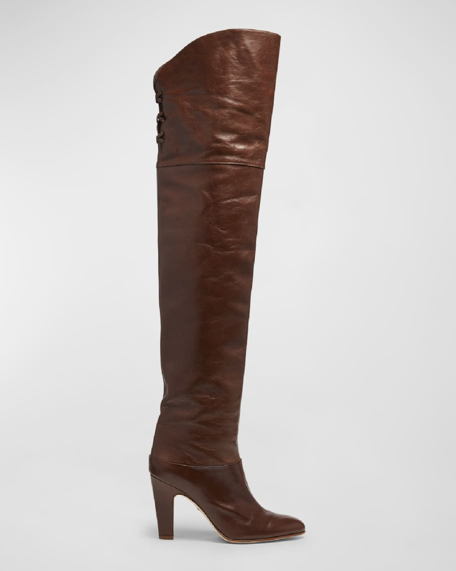 Chloe Eve Leather Over-The-Knee Boots | Neiman Marcus