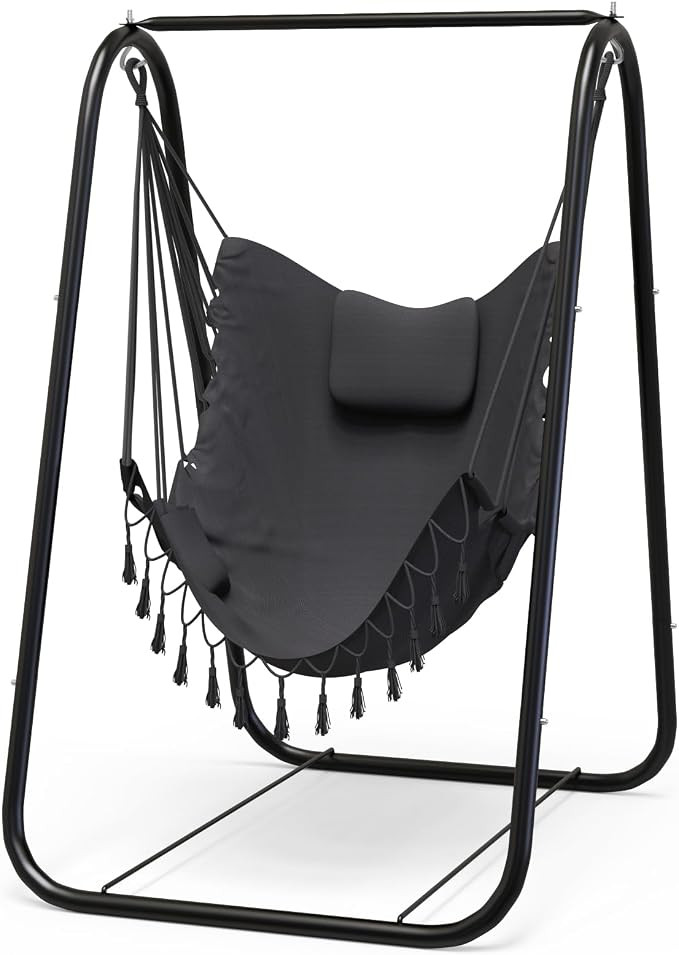 G TALECO GEAR Hammock Chair with Stand,Heavy-Duty and Rustproof Hanging Chair with Stand,Hammock ... | Amazon (US)