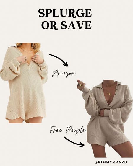 Splurge or save on this Free People sweater romper! FP one almost sold out! Grab the Amazon version while you can. 


FP style, Free People look for less, FP lookalike, FP inspired, romper, sweater, fall fashion 

#LTKstyletip #LTKSeasonal #LTKunder50