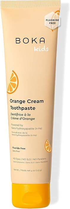 Boka Fluoride Free Toothpaste Nano Hydroxyapatite Toothpaste - Orange Cream Flavor, 4 oz 1Pk US M... | Amazon (US)