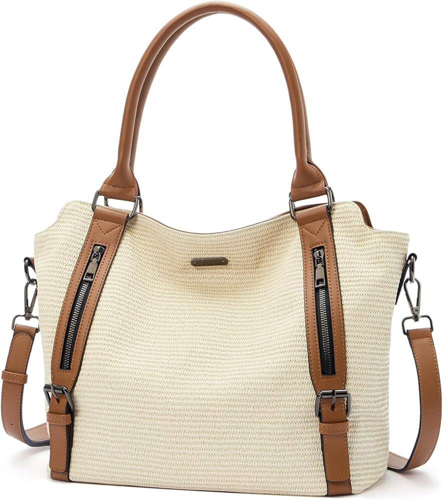 CLUCI Purses for Women, Large Hobo Bags, Multiple Pockets Tote Handbags, Water Repellent Shoulder... | Amazon (US)