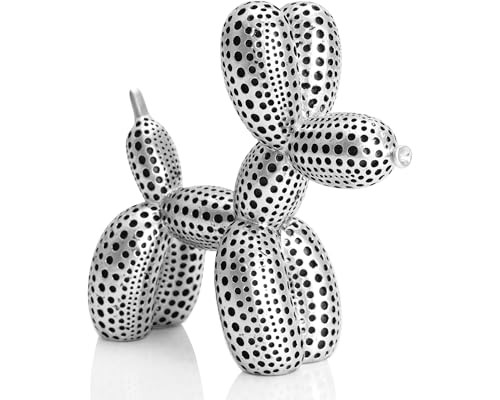 BOIHEGU polka dot balloon dog statue shelf decor