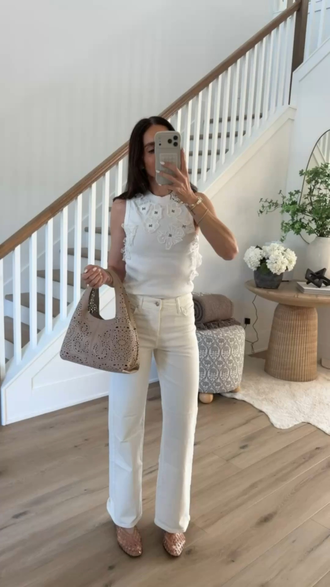 Clean white look with floral top and white jeans that feels fresh, polished, and easy to wear.

white outfit, spring outfit, neutral style, wide leg pants, lace top, chic casual, everyday outfit, soft neutrals, effortless style, polished look

#LTKootd #LTKOver40