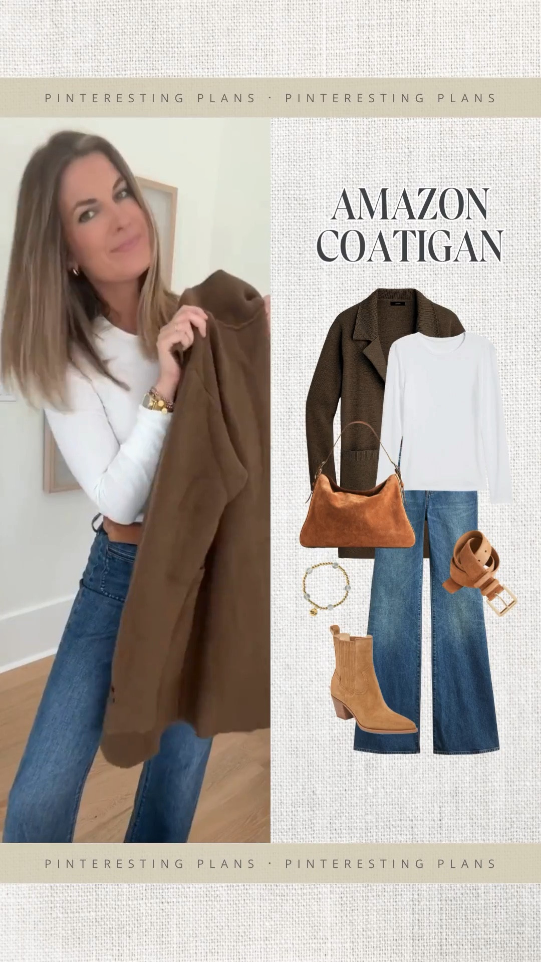 Fall outfit. Amazon coatigan. I have size small but would prefer a roomier fit. Size down one in the waist of the jeans. I am 5’11” wearing 26 tall. Suede booties True to size.

#LTKTall #LTKFindsUnder50 #LTKOver40