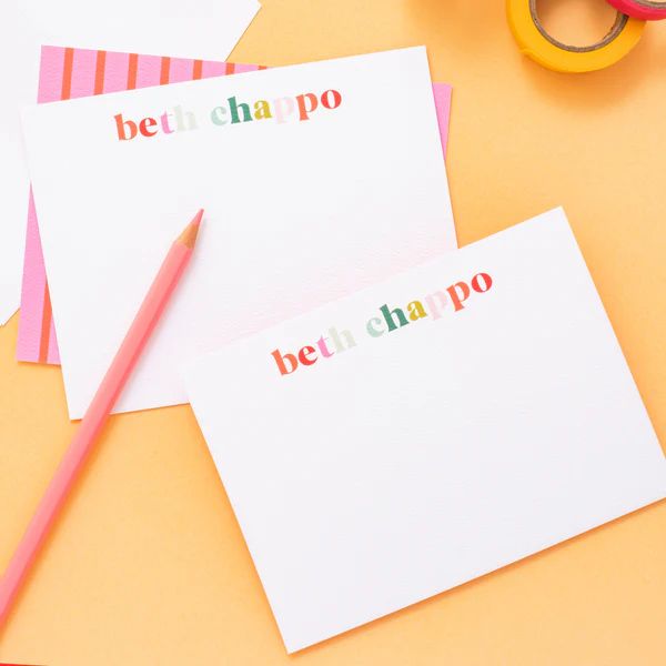 JCS x Beth Chappo Personalized Multicolored Stationery | Joy Creative Shop