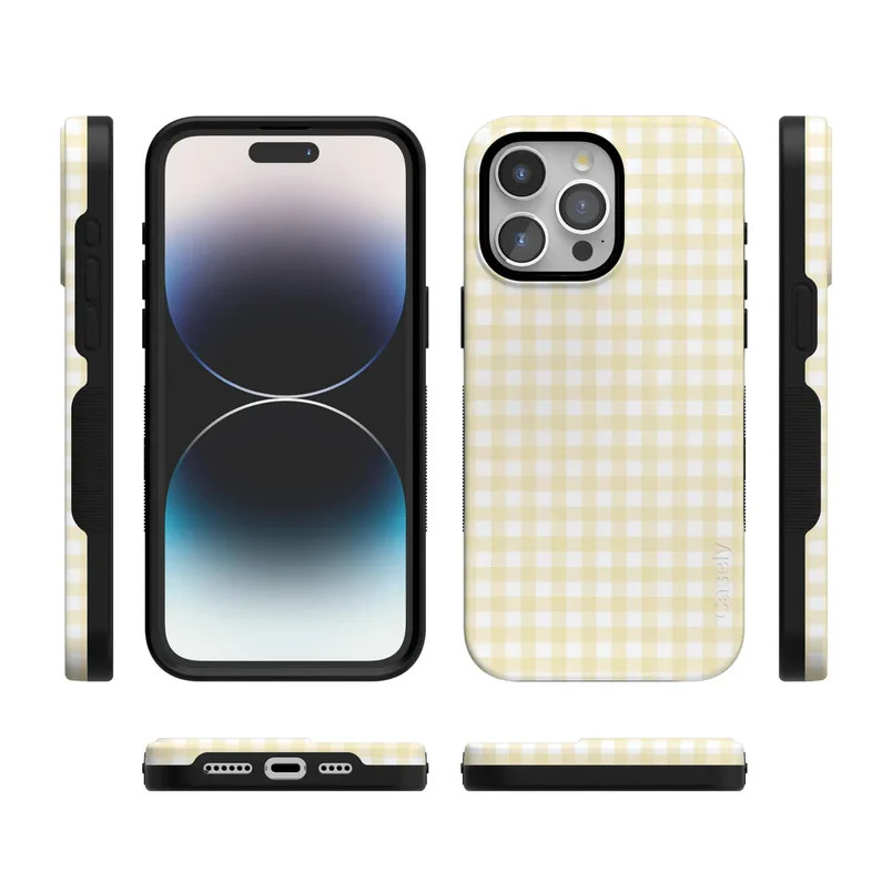Pastel Picnic   Yellow Gingham Case | CASELY