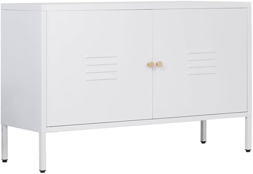 Storage Cabinet with Doors and Shelves -Metal TV Stand - Metal Storage Accent Cabinet for Home, O... | Amazon (US)