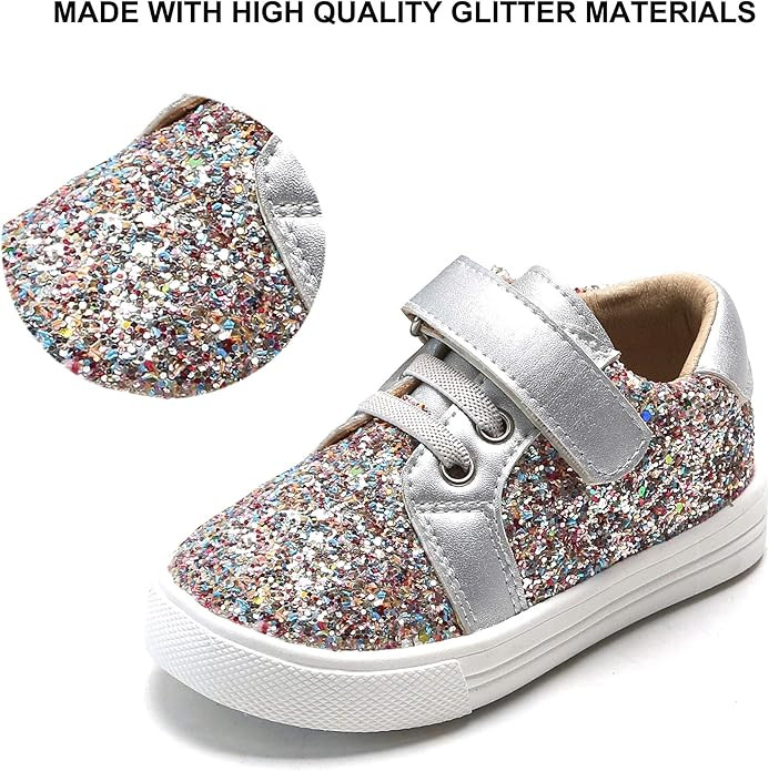 Felix & Flora Toddler/Little Kid Girls Running Shoes Sports Sneakers Princess Casual Glitter Shoe... | Amazon (US)