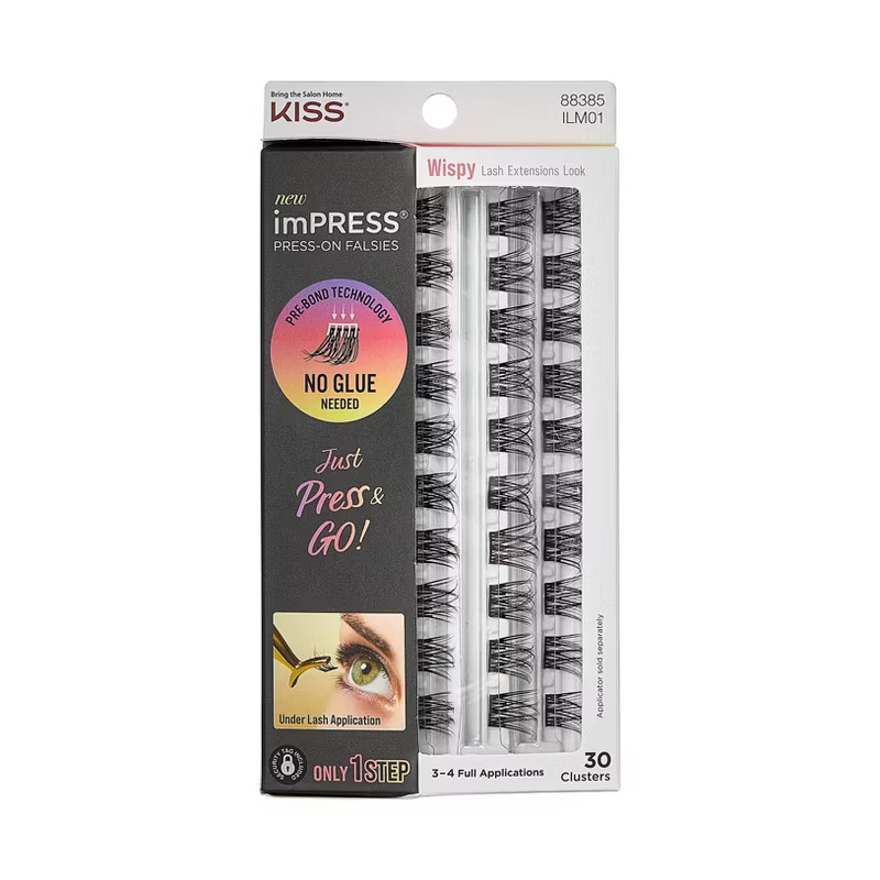 KISS imPRESS Press on Falsies Eyelash Clusters Refill - Wispy - 30ct | Target