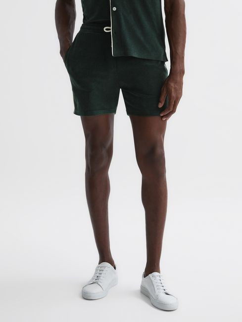 Towelling Drawstring Shorts | Reiss UK