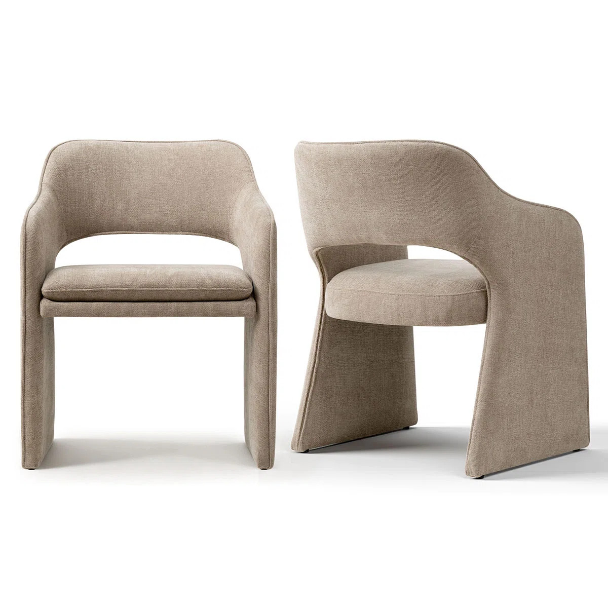 Upholstered Fabric Arm Accent Chair (Set of 2) | Wayfair North America