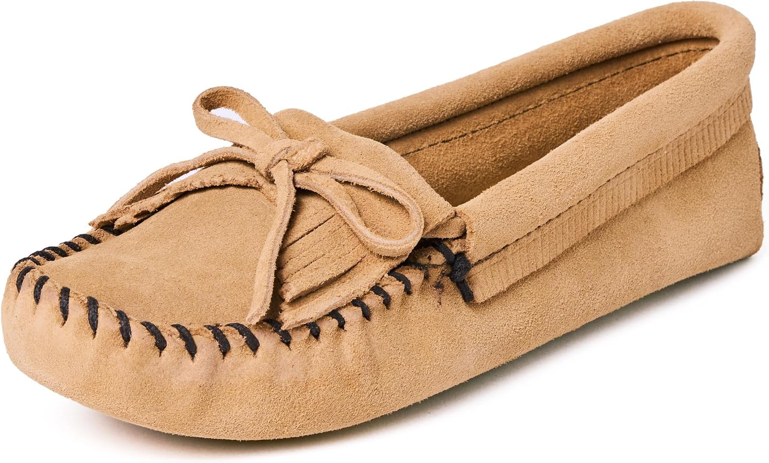 Minnetonka Women's Kilty Suede Softsole Moccasin | Amazon (US)