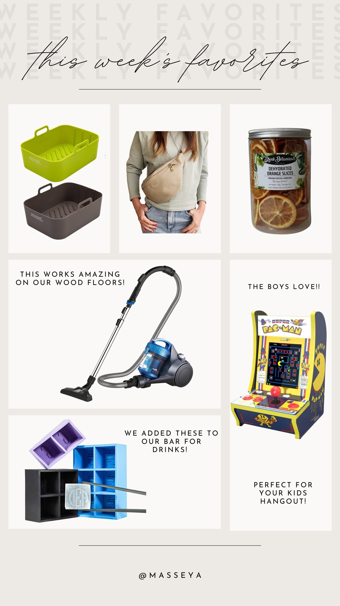 Rounding up this weeks favorites! We are loving the vacuum and silicone ice makers! 

Weekly favorites, vacuum, Pac-Man machine, kids games, silicone ice maker, bins, amazon, womens bag 

#LTKstyletip #LTKkids #LTKSeasonal