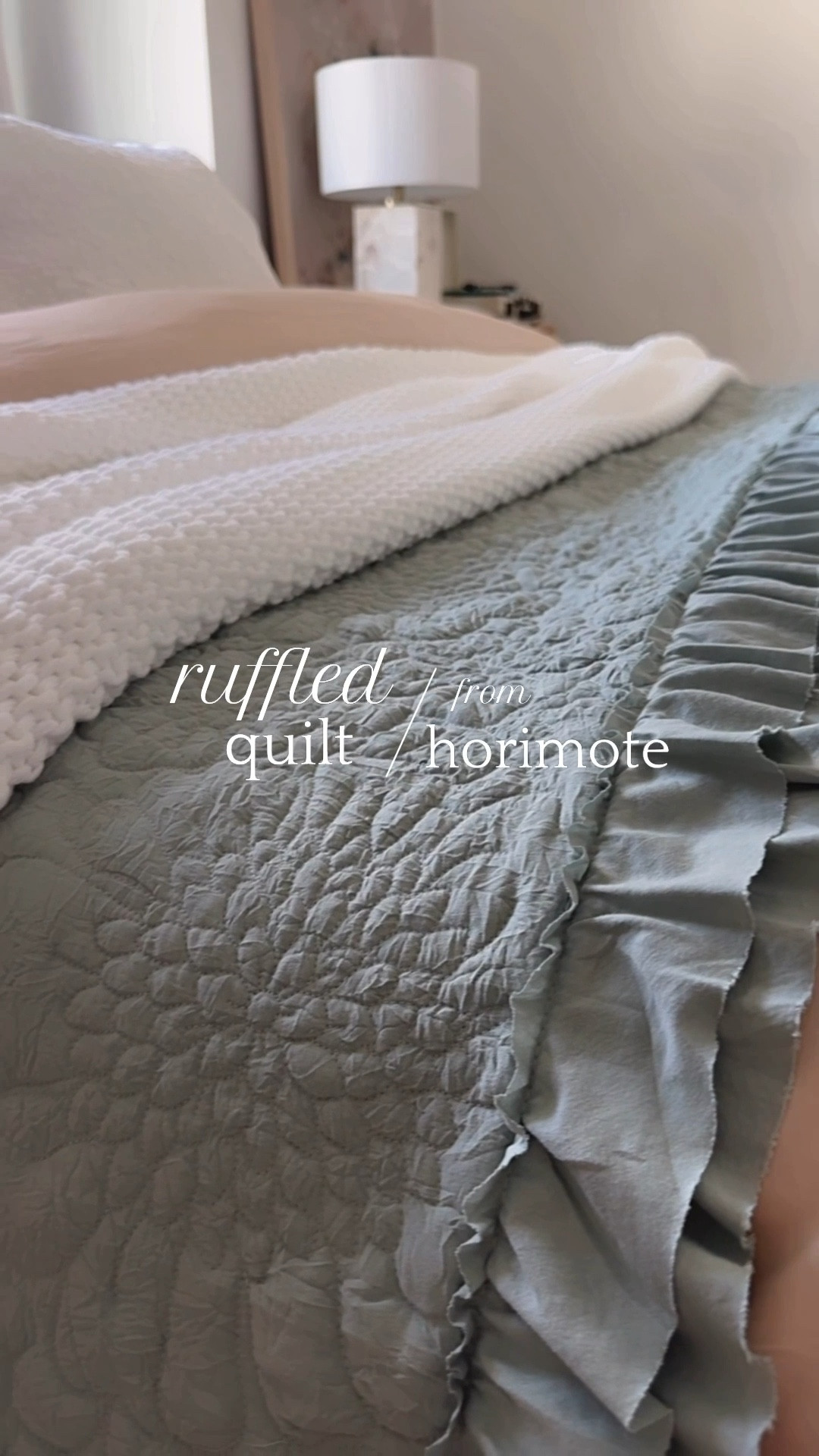 
adding layers with @horimotehomeofficial is an easy way to elevate your bedding (sage green shown above, perfect for early spring) 
🤍
#amazon #horimotehome #horimotehomeofficial #partner #amazonfinds

#LTKValentine #LTKSaleAlert #LTKHome