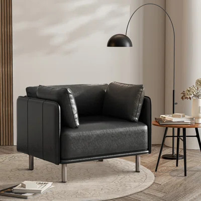 Faux Leather Upholstered Accent Armchair | Wayfair North America