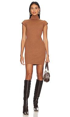 Line & Dot Rumi Mini Sweater Dress in Cafe from Revolve.com | Revolve Clothing (Global)