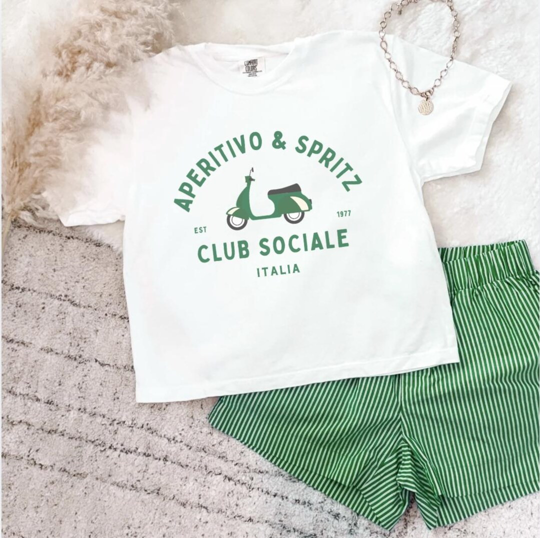 Aperitivo & Spritz Social Club T-Shirt – Boxy Italian Summer Tee | Etsy (Global)