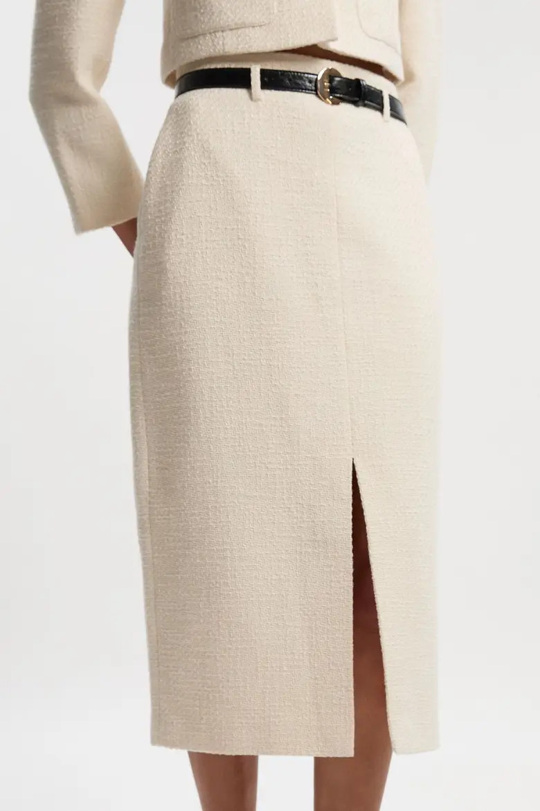 Karen Millen Tweed Belted Pencil Skirt (Women) | Nordstrom | Nordstrom