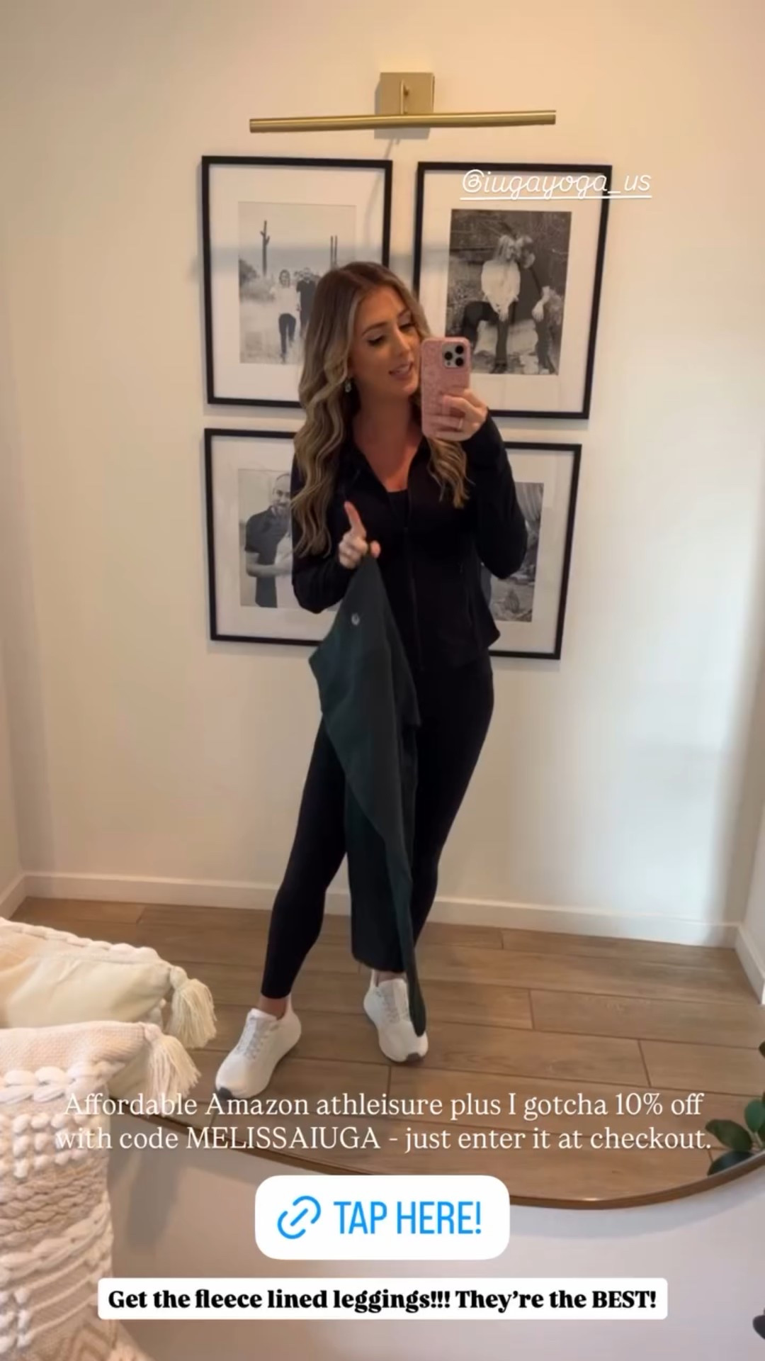 Affordable Amazon athleisure plus I gotcha 10% off with code MELISSAIUGA - just enter it at checkout.  @iugayoga_us  Get the fleece lined leggings!!! They’re the BEST!