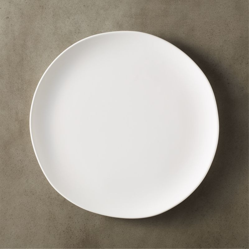 Crisp Modern Matte White Dinner Plate + Reviews | CB2 | CB2