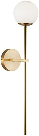 BOKT Glass Globe Wall Sconce Lamp 1 Light Modern Wall Mounted Light Golden Antique Brass Wall Lig... | Amazon (US)