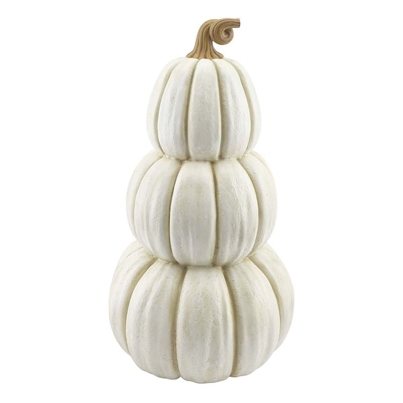 White Pumpkin Stack, 28" | At Home