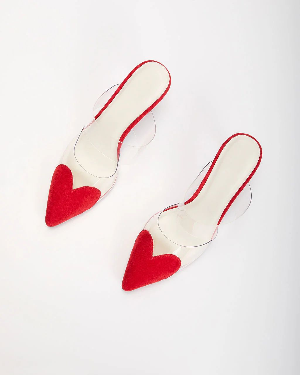 Queen Of Hearts Suede Heeled Mule | VICI Collection