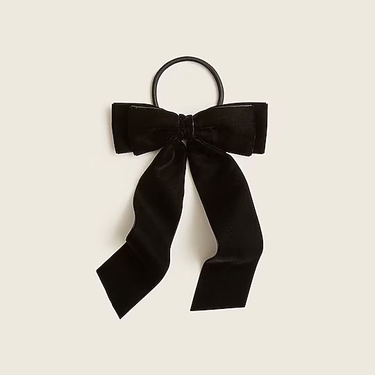 Large velvet bow hair tie | J.Crew US