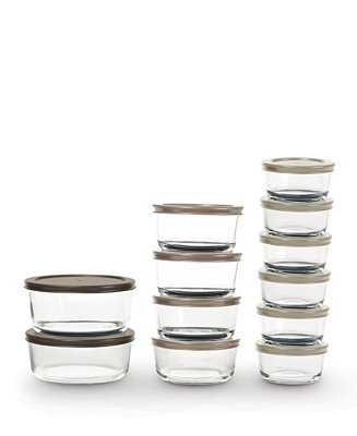 Art & Cook 24-Piece Glass Food Storage Set - Macy's | Macy's