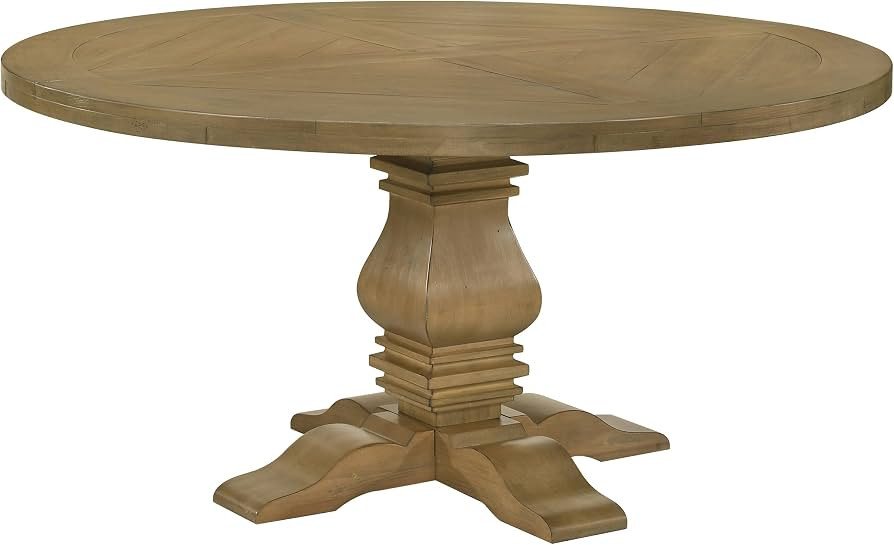 Amazon.com - Coaster Home Furnishings Florence Traditional 60-inch Round Pedestal Dining Table Pl... | Amazon (US)