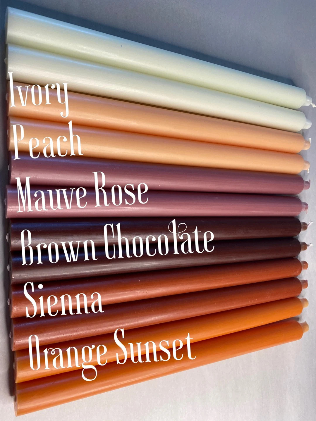 Fall Taper Candles: Tall Dripless Unscented Smokeless Candles - Etsy | Etsy (US)