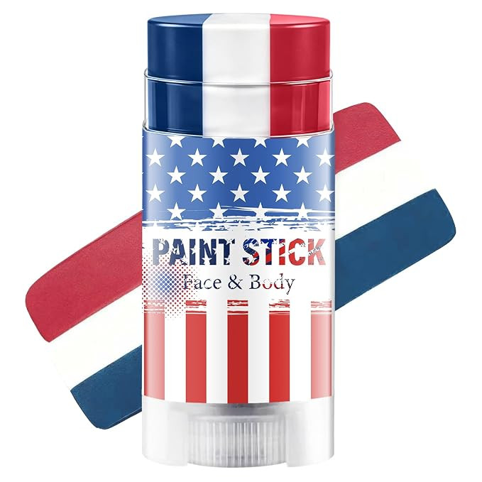 Red White and Blue USA Face Paint Stick for World Cup Fans and Party, World Cup Decorations, Swea... | Amazon (US)