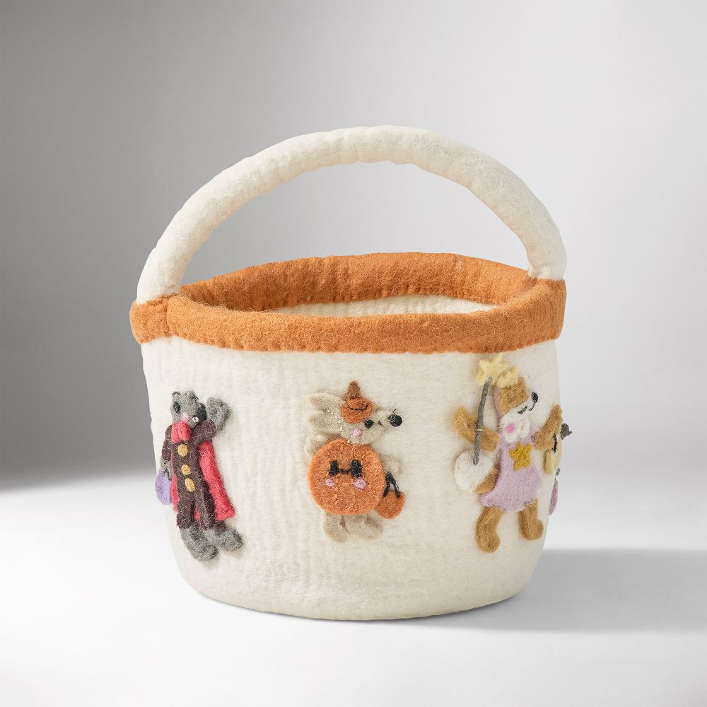 Critters in Costumes Felt Treat Bucket | West Elm (US)