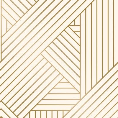 Metallic Ribbon Peel & Stick Wallpaper Gold/Ivory - Project 62™ | Target