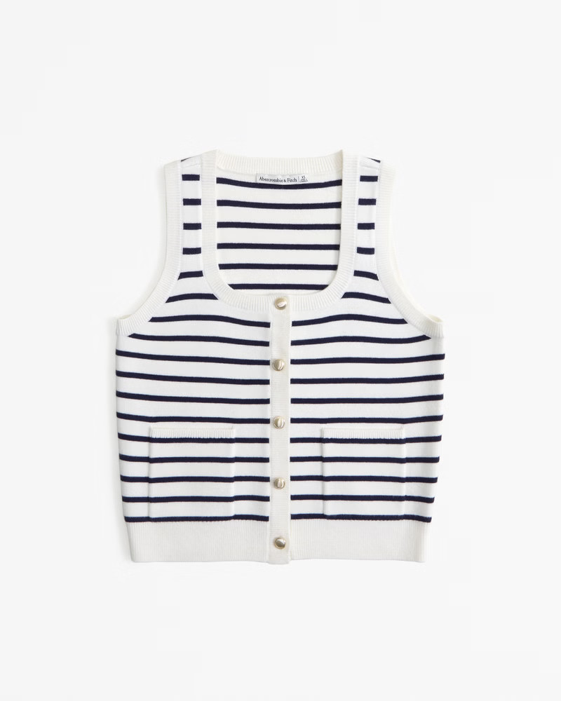 LuxeLoft Button-Up Sweater Vest | Abercrombie & Fitch (US)