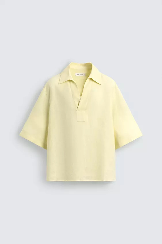 100% LINEN POLO SHIRT | Zara US