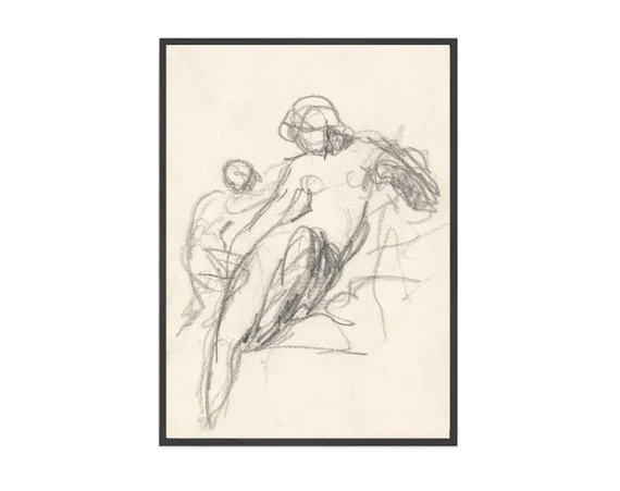 FIGURES SKETCH  Charcoal Drawing Sketch Art Antique Charcoal | Etsy | Etsy (US)