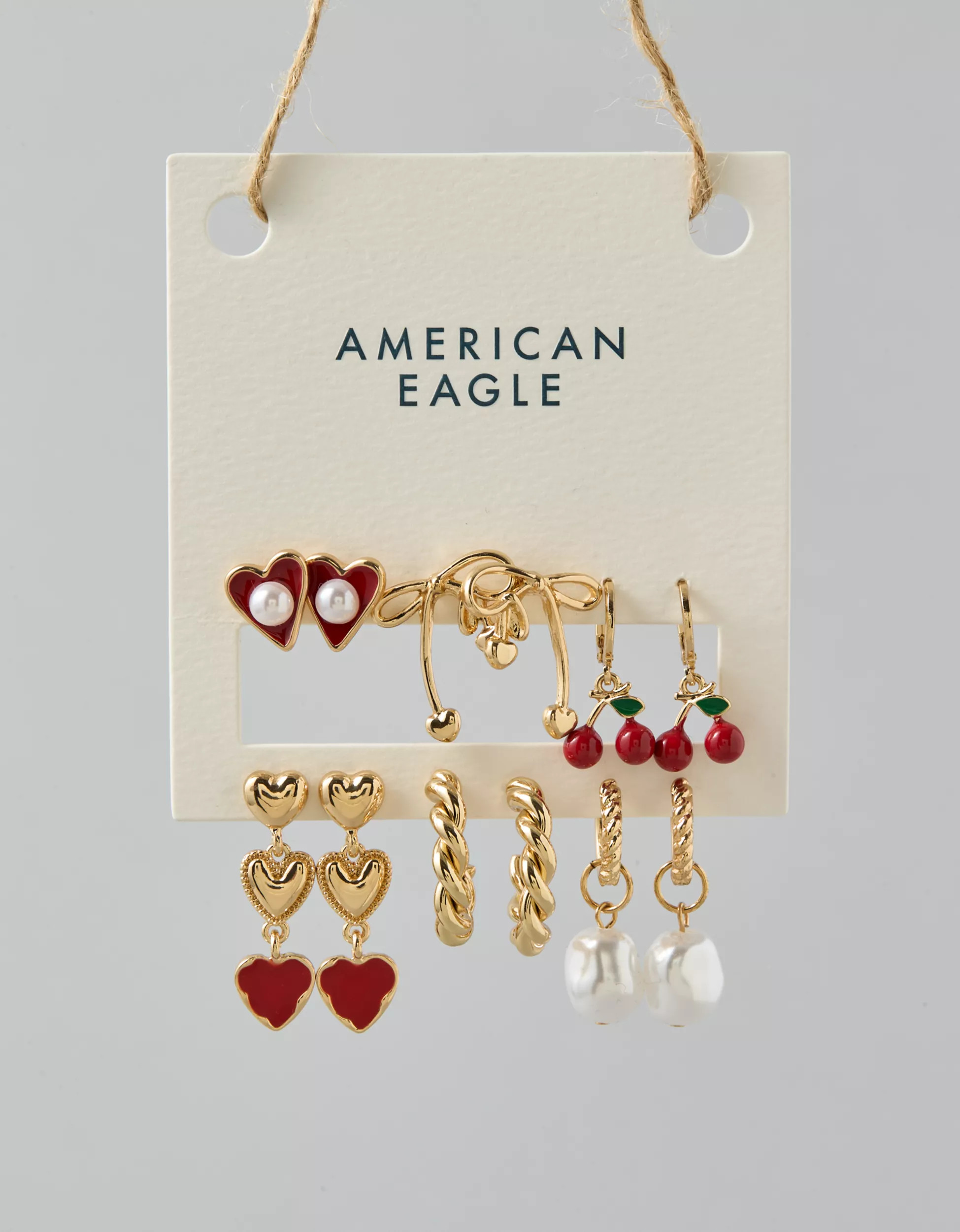 AE Valentine's Day Earrings 6-Pack | American Eagle Outfitters (US & CA)