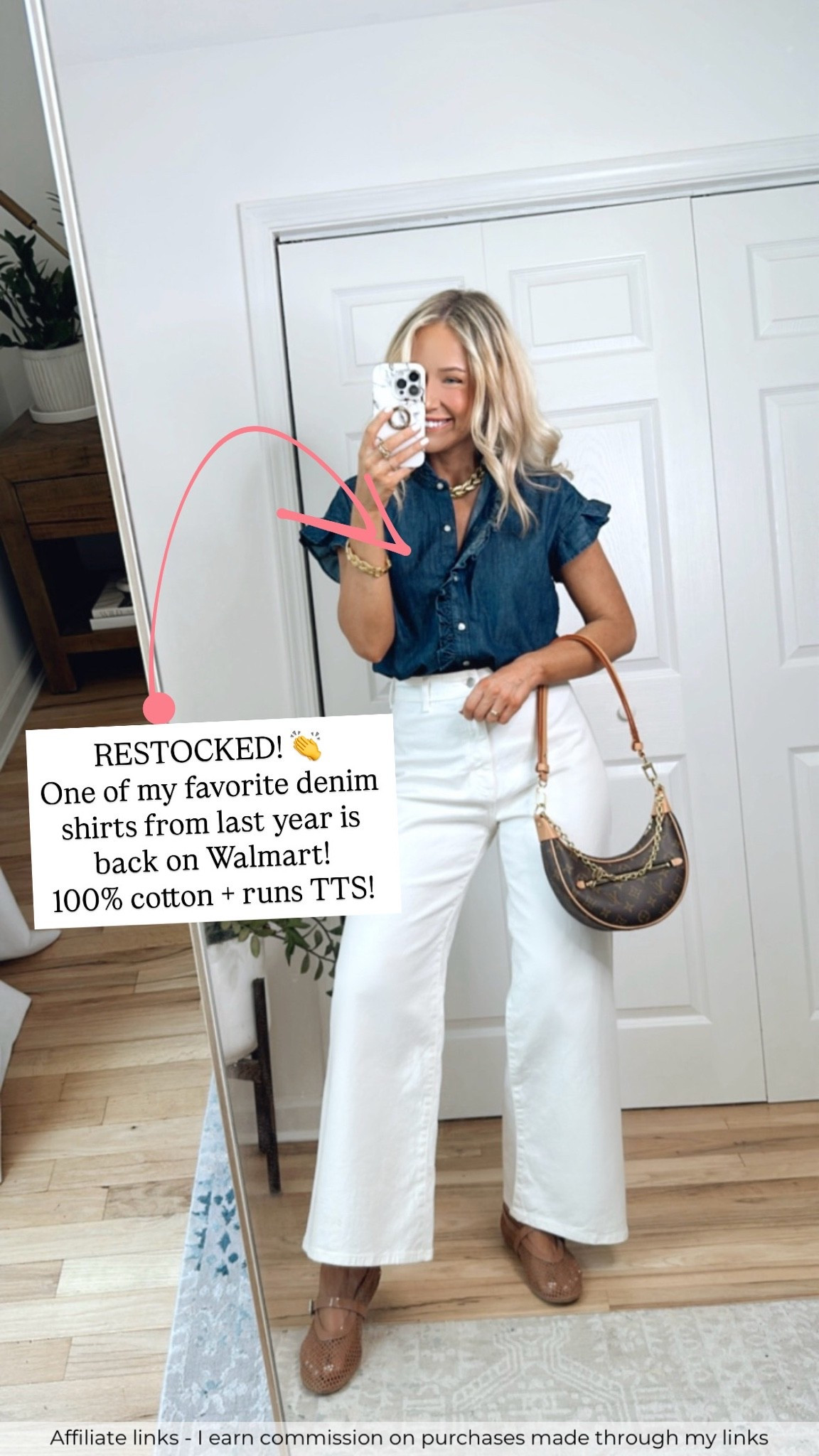 Affiliate links - I earn commission on purchases made through my links

Walmart fashion top
Denim top
100% cotton shirt