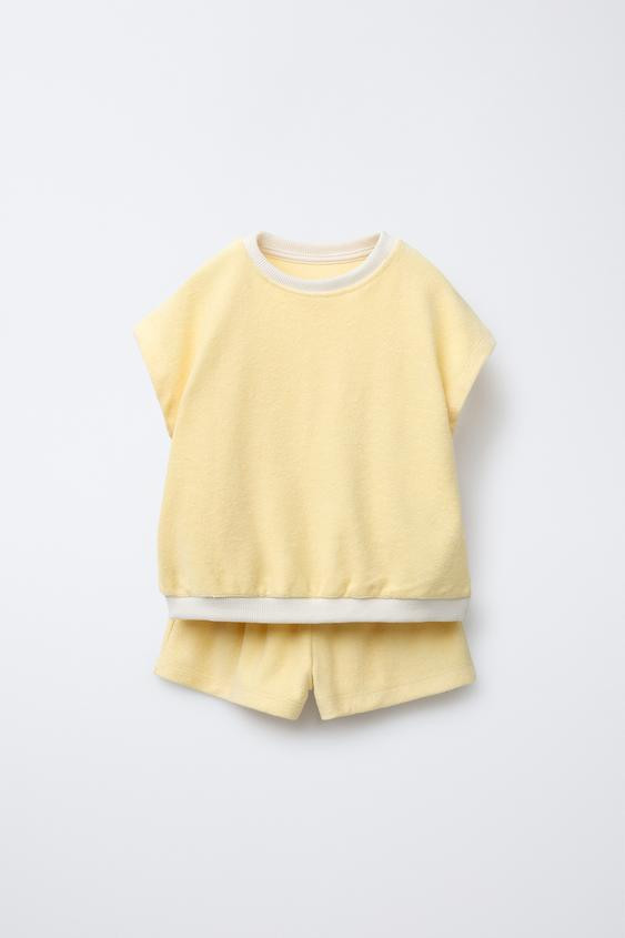 TOWEL T-SHIRT AND BERMUDA SET | Zara US