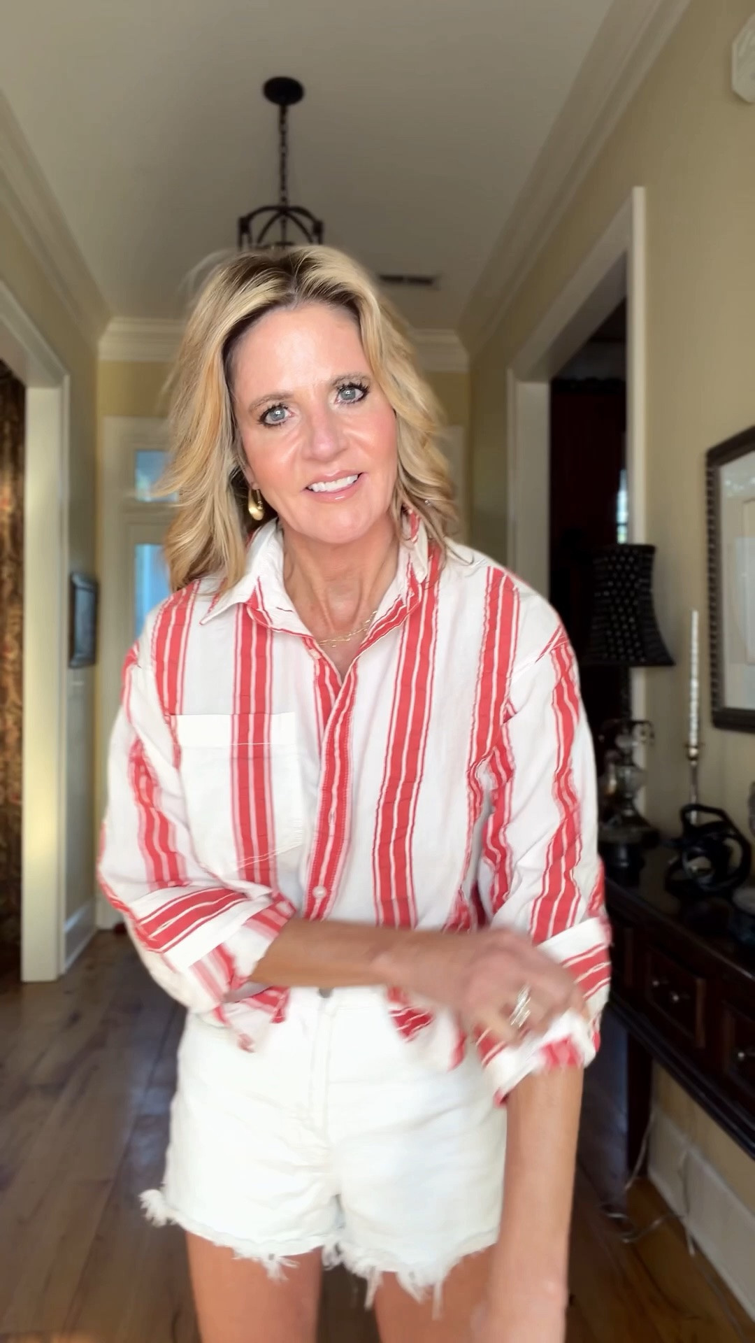 Top is on sale for $68! I’m in XS, & 25 in the shorts.

#LTKootd #LTKOver40 #LTKSaleAlert