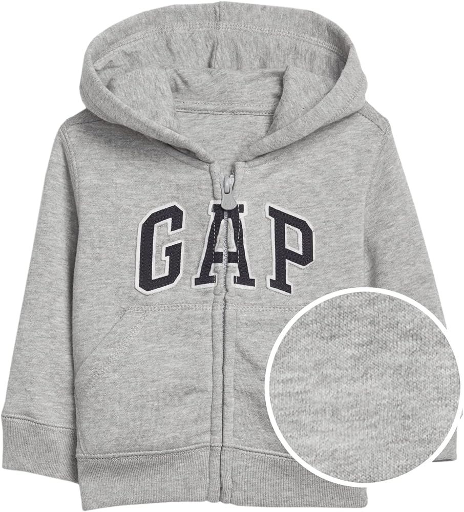 GAP Baby Boys' Playtime Favorites Logo Full Zip Hoodie Hooded Sweatshirt | Amazon (US)