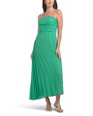Strapless Pleated Gown | TJ Maxx