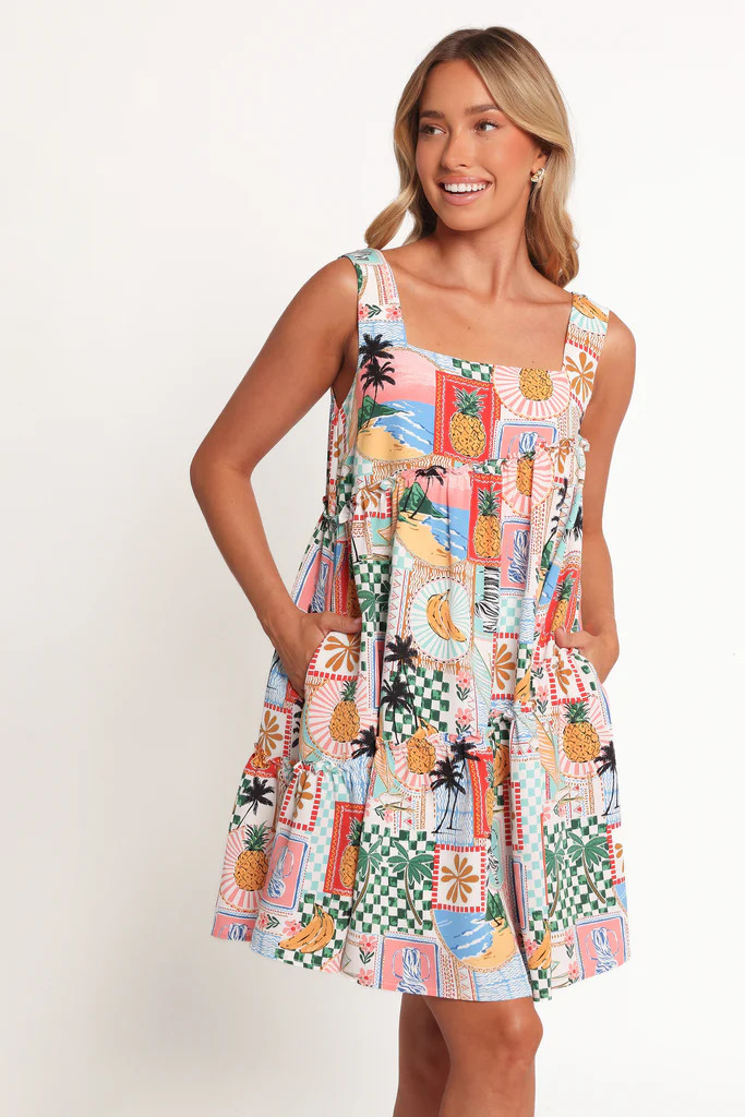 Rafaela Mini Dress - Off White Multi | Petal & Pup (US)