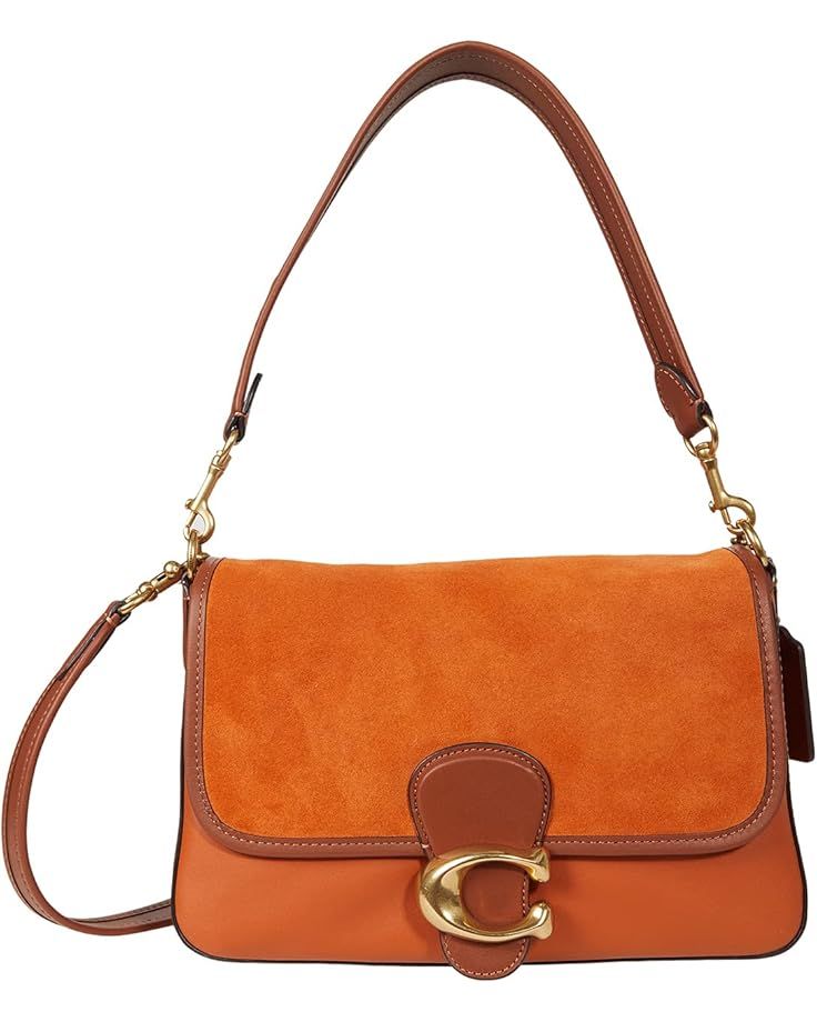 Mixed Leather with Suede Flap Soft Tabby Shoulder Bag | Zappos