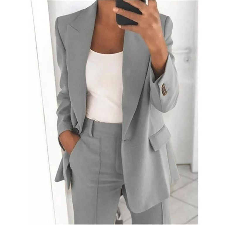 dtydtpe blazer women's plus size blazer elegant sporty summer fitted jacket suit jacket business ... | Walmart (US)