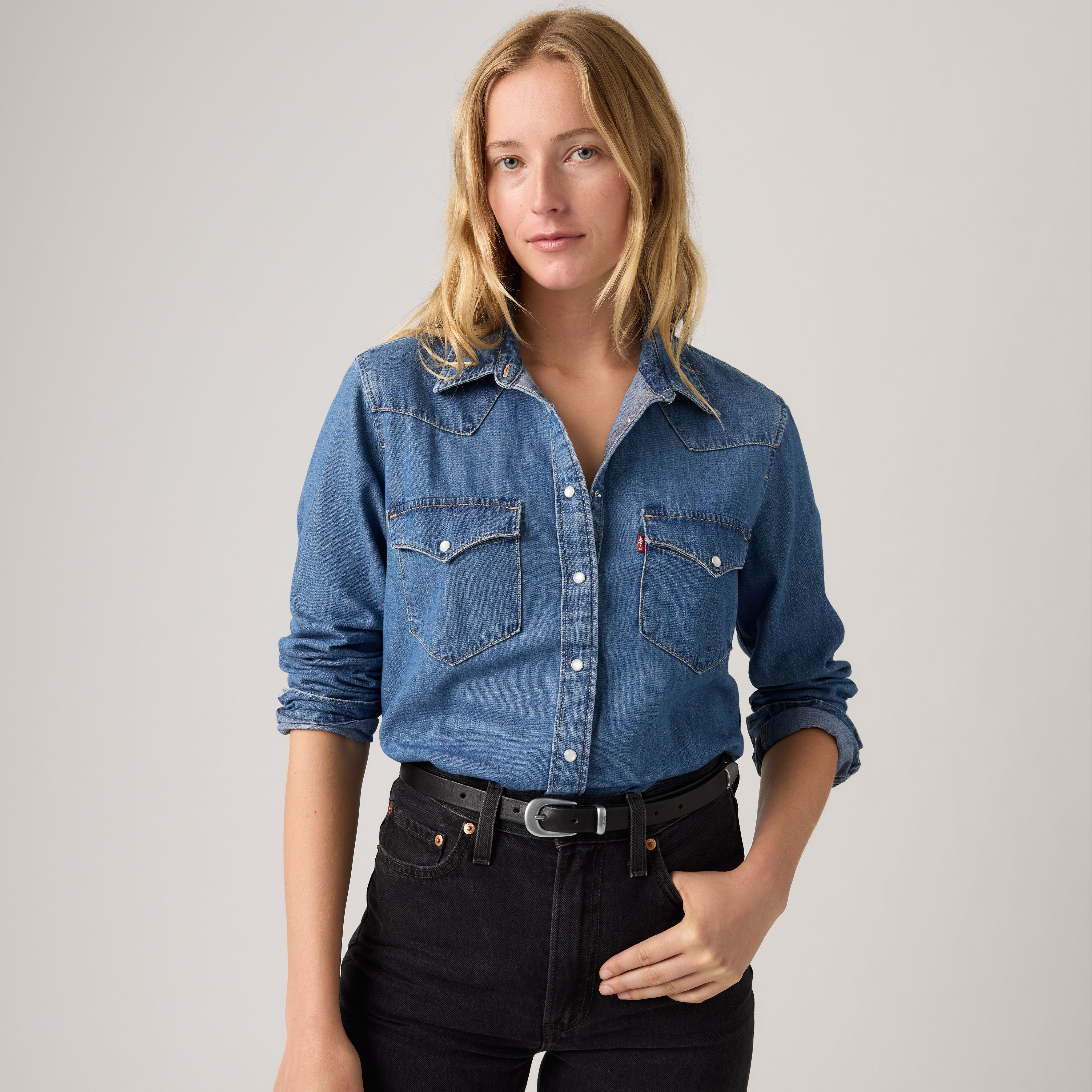 Levi's The Ultimate Western Shirt - Women's - XL - Blue | Levi's UK
